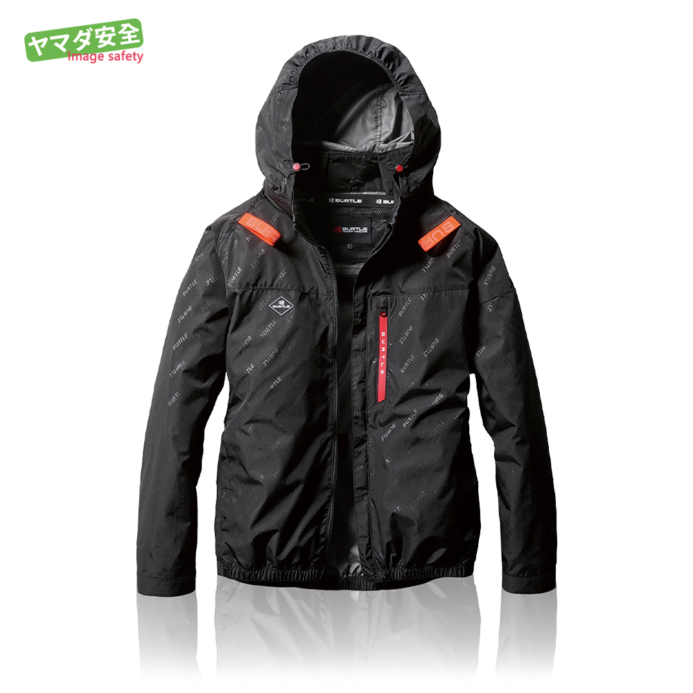 AC2061-71 含帽長袖外套 LOGO黑