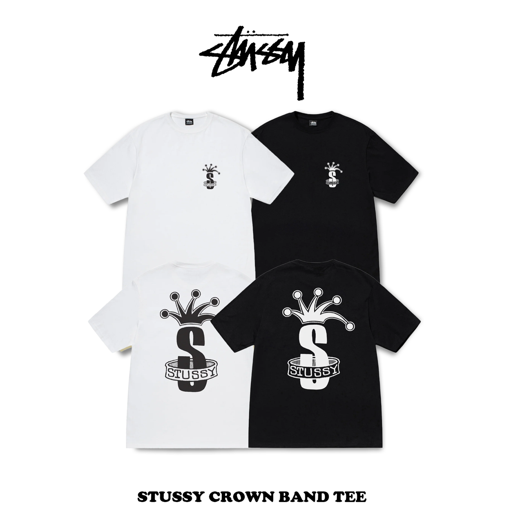 現貨  STUSSY CROWN BAND TEE 皇冠 短T