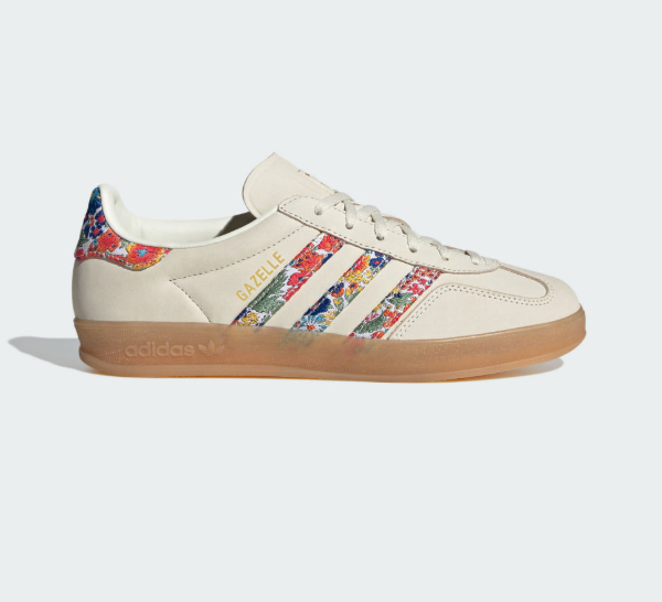Adidas Gazelle Indoor W x Liberty London 聯名花卉鞋｜米色復古德訓女鞋/文藝氣息 × 英倫浪漫風 JUN25
