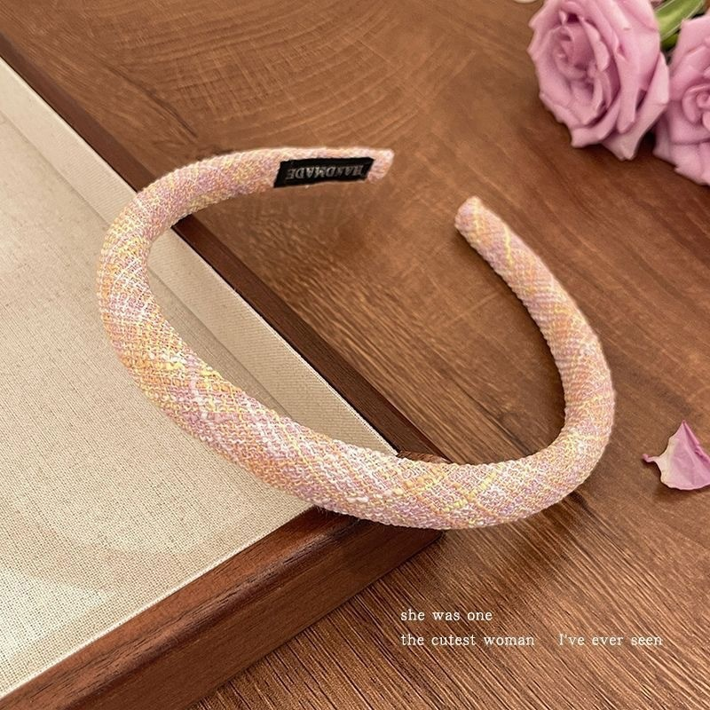 [2 FOR RM10] Tweed-Inspired Fresh Plaid Headband