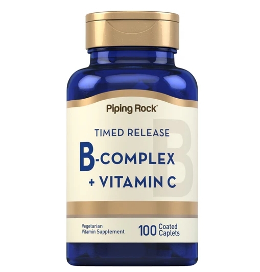 【Piping Rock】維他命B群+C 緩釋型 B complex+C 100顆