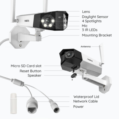 Reolink Duo 2 Wi-Fi - 4K 8MP Dual-Lens Wi-Fi Camera