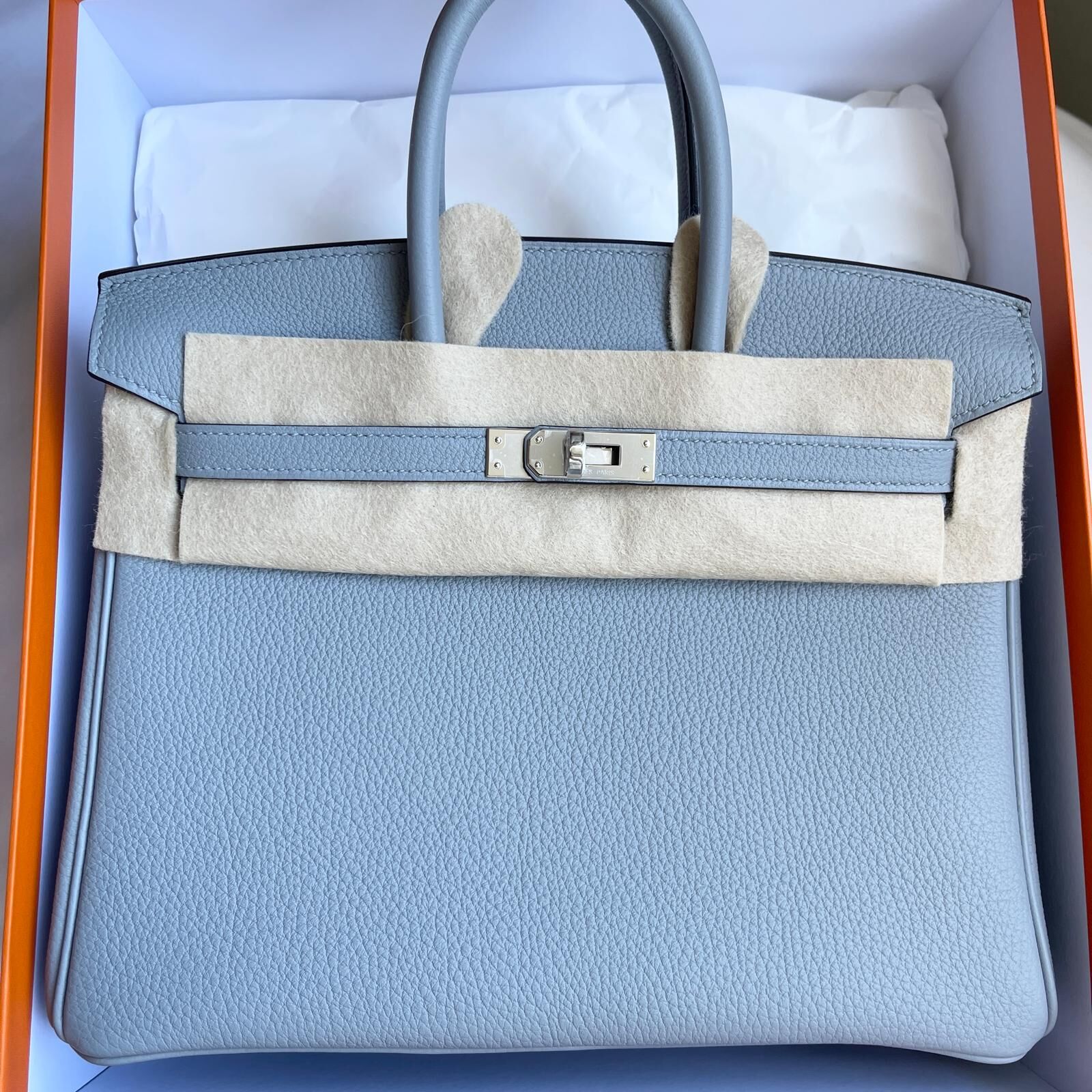 Birkin 25 P0 gris pantin ck togo K