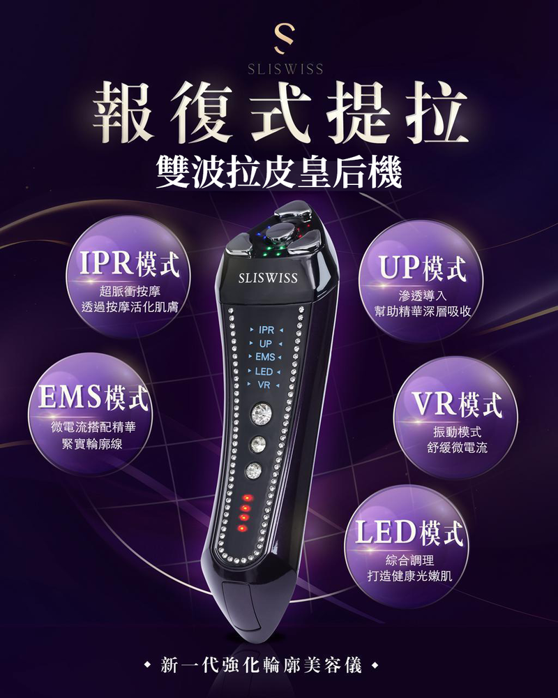 SLISWISS 雙波拉皮皇后機＋白藜蘆醇3＋4 袪斑激白皇精華套裝