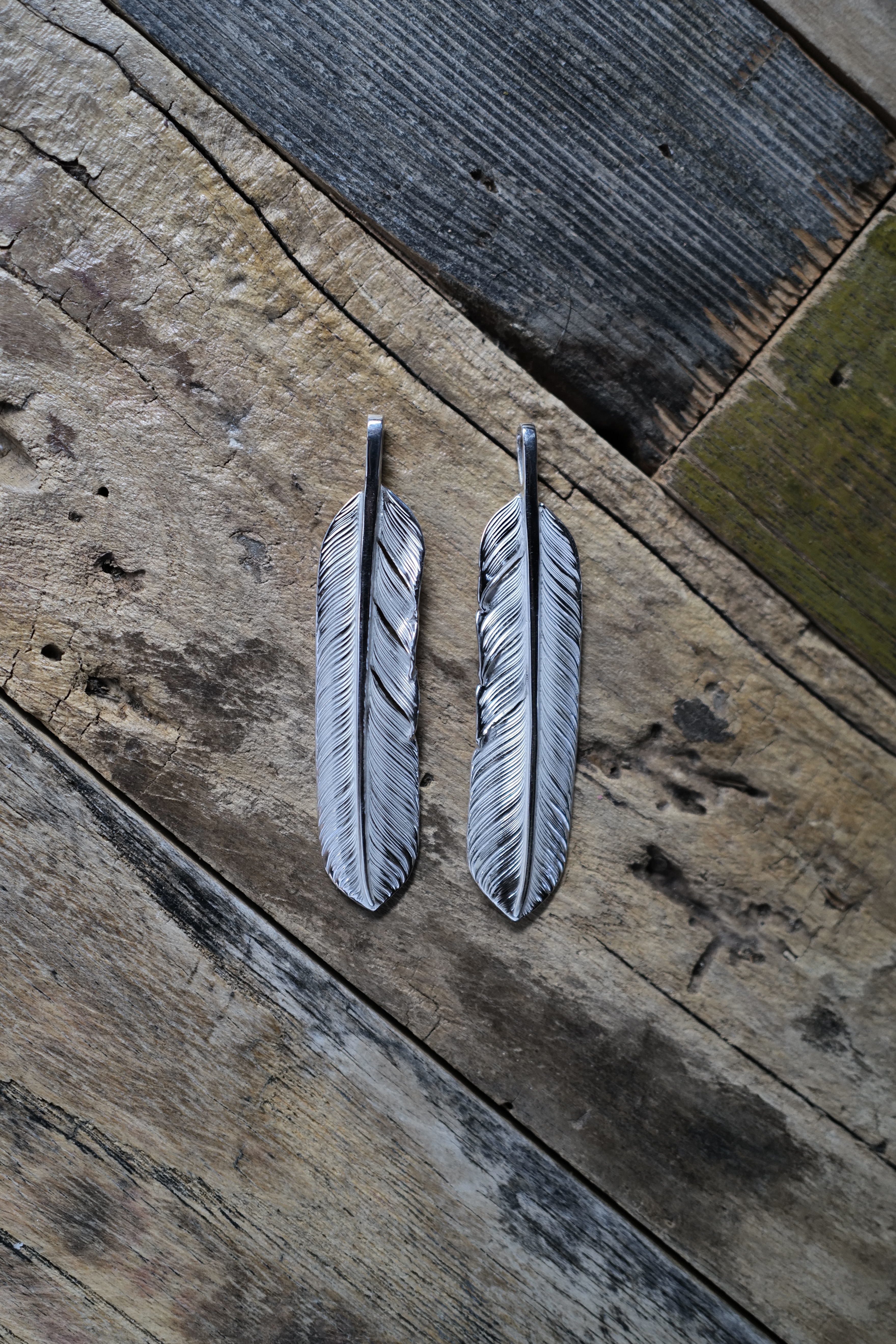 素銀飛行羽毛大碼*