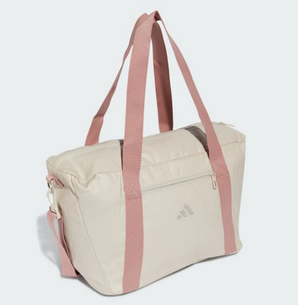 Adidas CLSC 女款旅行肩背包｜米粉色百搭手提包/溫柔氣質 × 多用途輕便包款 JUN25