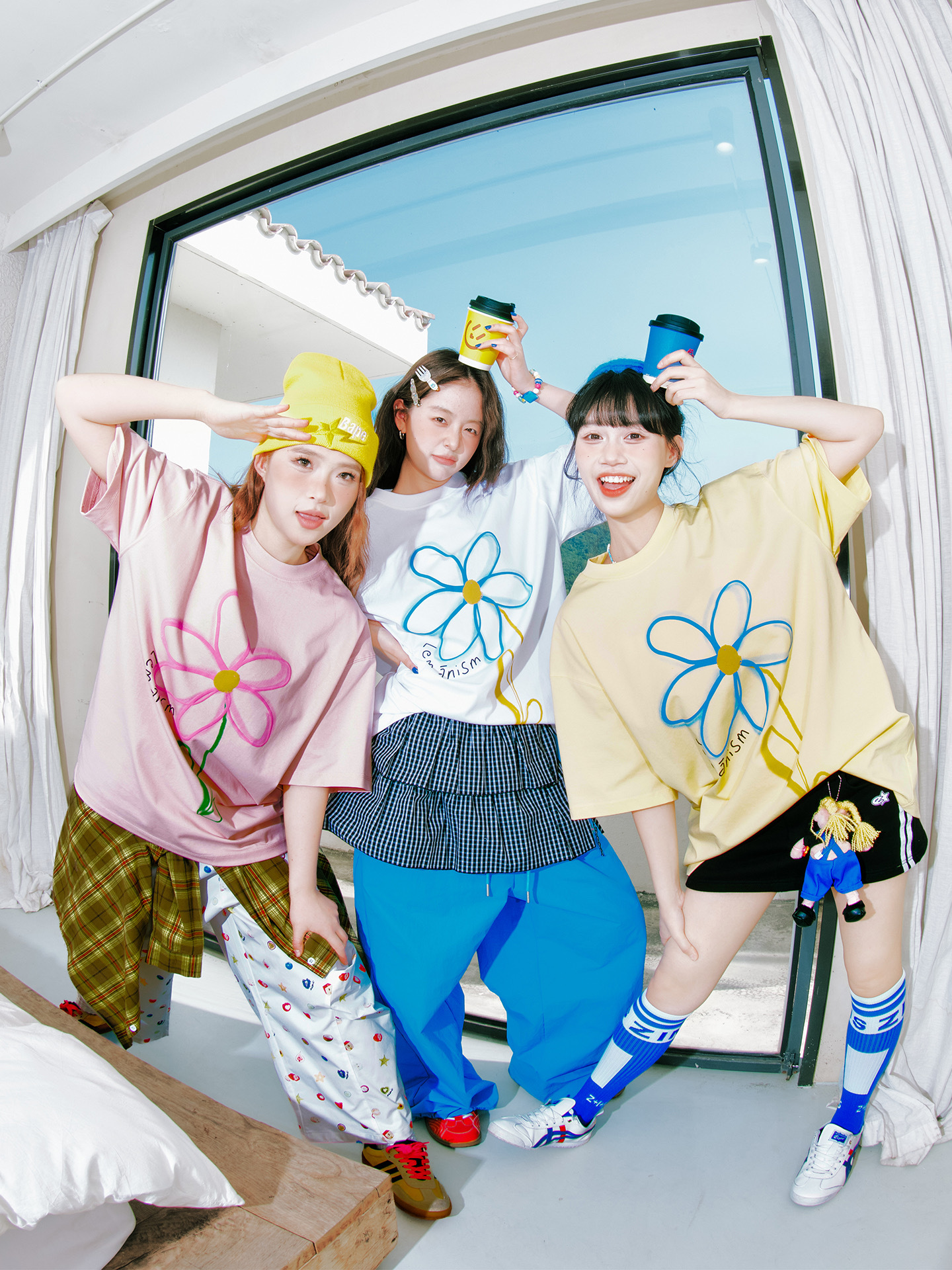 LEMANISM 塗鴉小花 涼感 短袖