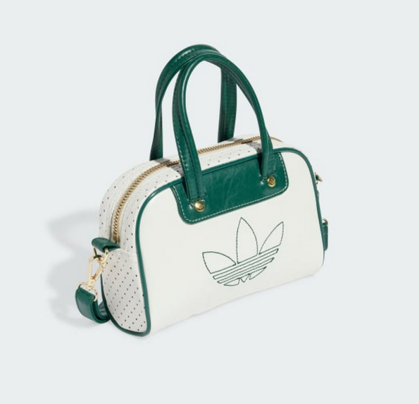 Adidas Mini Bowling Bag 復古小型手提包｜白綠配色 男女同款/復古球風 × 韓系百搭潮包 JUN25