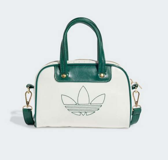 Adidas Mini Bowling Bag 復古小型手提包｜白綠配色 男女同款/復古球風 × 韓系百搭潮包 JUN25