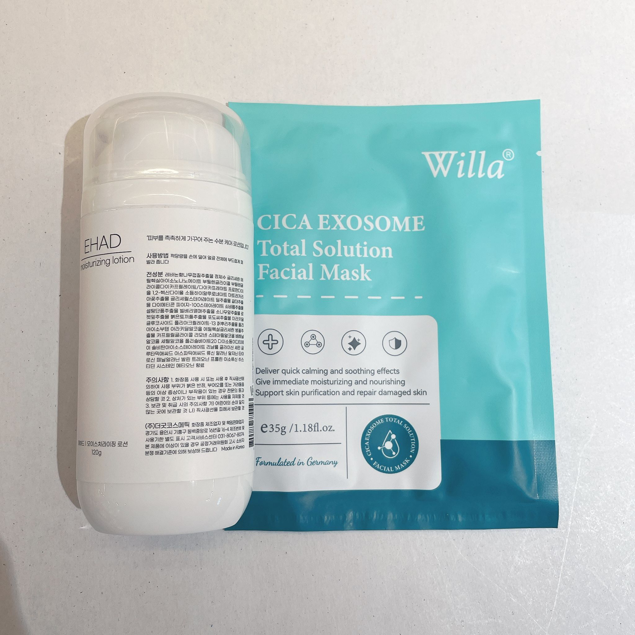 R24-EHAD Moisturizing Lotion 120g 送Willa Cica Exosome Mask x1 $238 (28/6到貨)