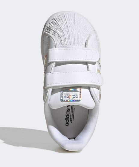 Adidas Superstar LED 嬰幼兒發光鞋｜白色魔鬼氈閃燈鞋/可愛亮眼 × 學步必備 JUN25
