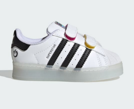 Adidas Superstar LED CF I 嬰幼兒發光鞋｜白黑經典配色 魔鬼氈學步鞋/超萌閃亮 × 舒適學步首選 JUN25