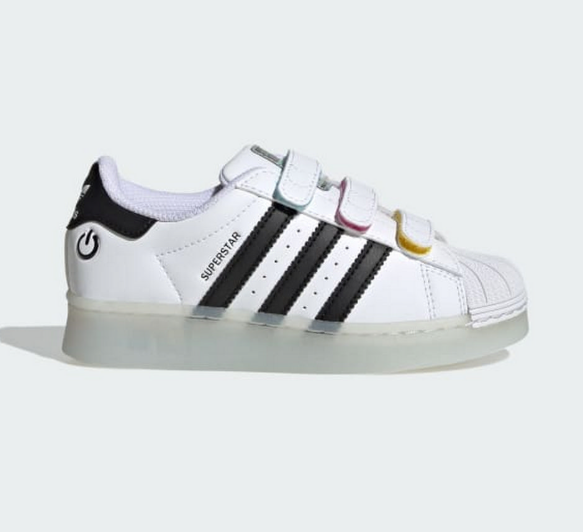 Adidas Superstar LED CF C 大童閃燈鞋｜白黑經典 魔鬼氈休閒鞋/時尚經典 × 炫彩發光 JUN25