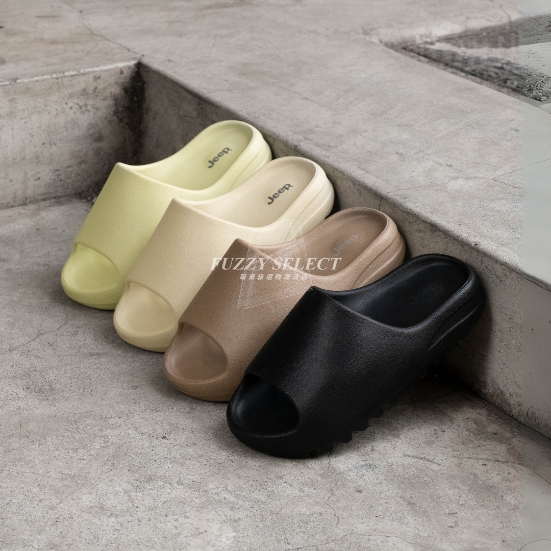 【逢甲 FUZZY】Jeep Slide 鋸齒 防滑 拖鞋 黑色 米色 棕色 綠色