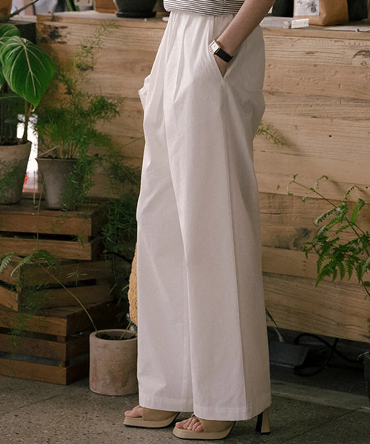 TILLIDIE Cotton Wide Pants