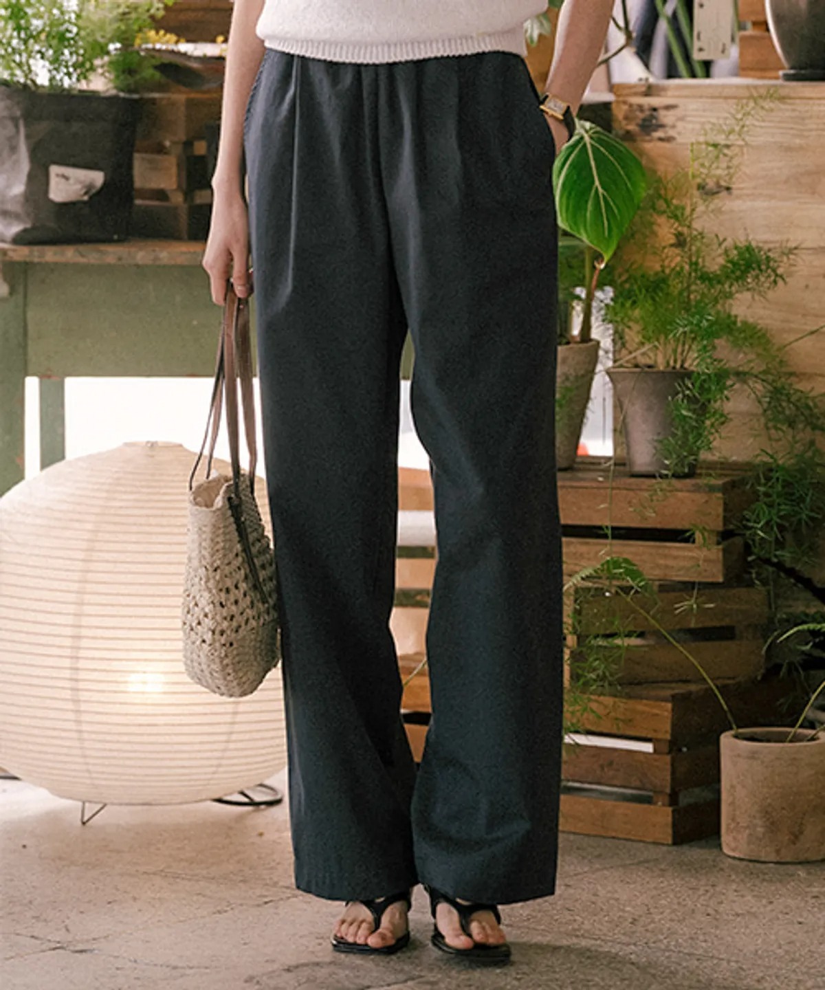 TILLIDIE Cotton Wide Pants