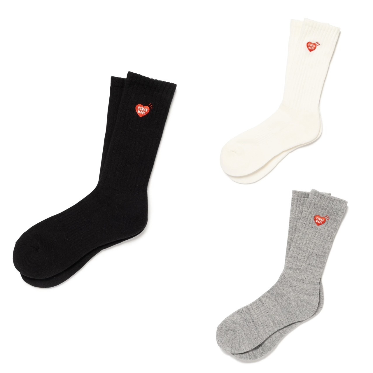 🇯🇵日本連線商品 HUMAN MADE 紅心中長襪(3colors)