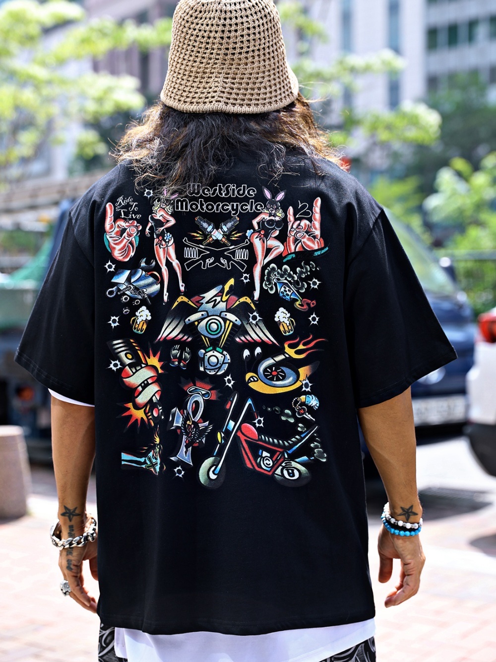 Old School印花短袖T卹