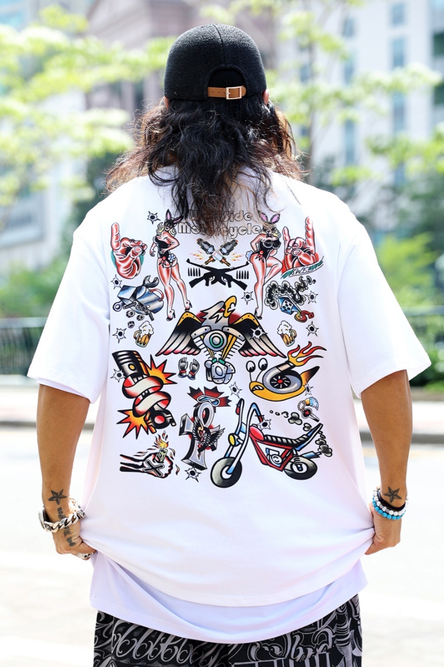 Old School印花短袖T卹