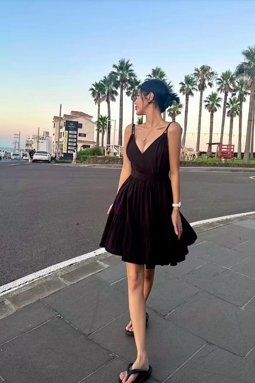 OP#7472🤍Deep Back Dress