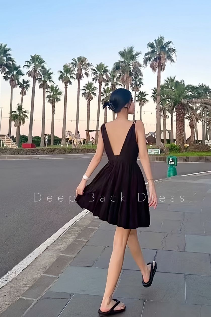 OP#7472🤍Deep Back Dress