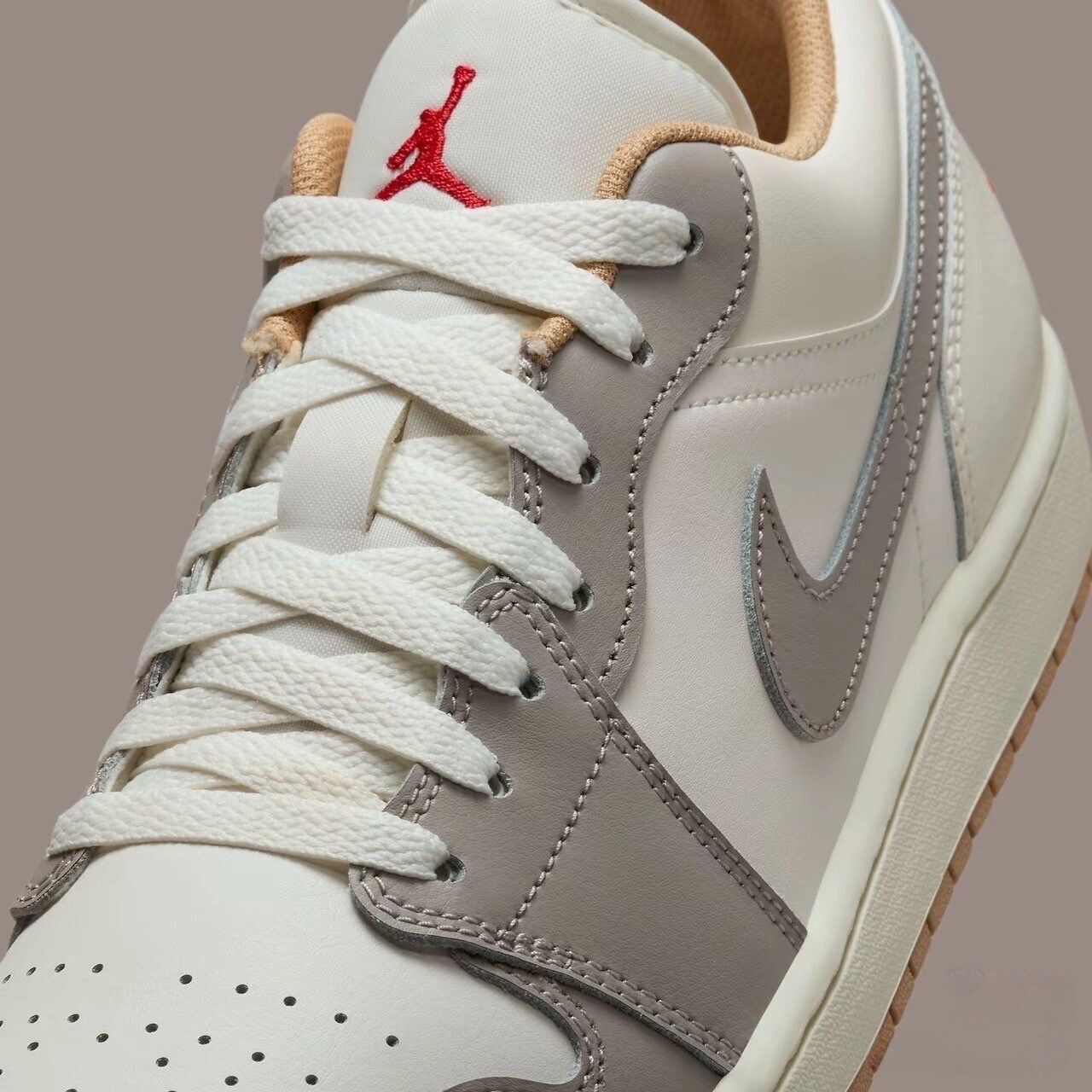 Nike Air Jordan 1 AJ1 OG Low Sail College Grey Rattan 海鹽灰色 米灰 復古籃球鞋 男鞋 553558-169