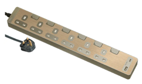 Schneider 施耐德 TSH36ACUSB_3_DG 6位獨立開關安全拖板+2USB A+C