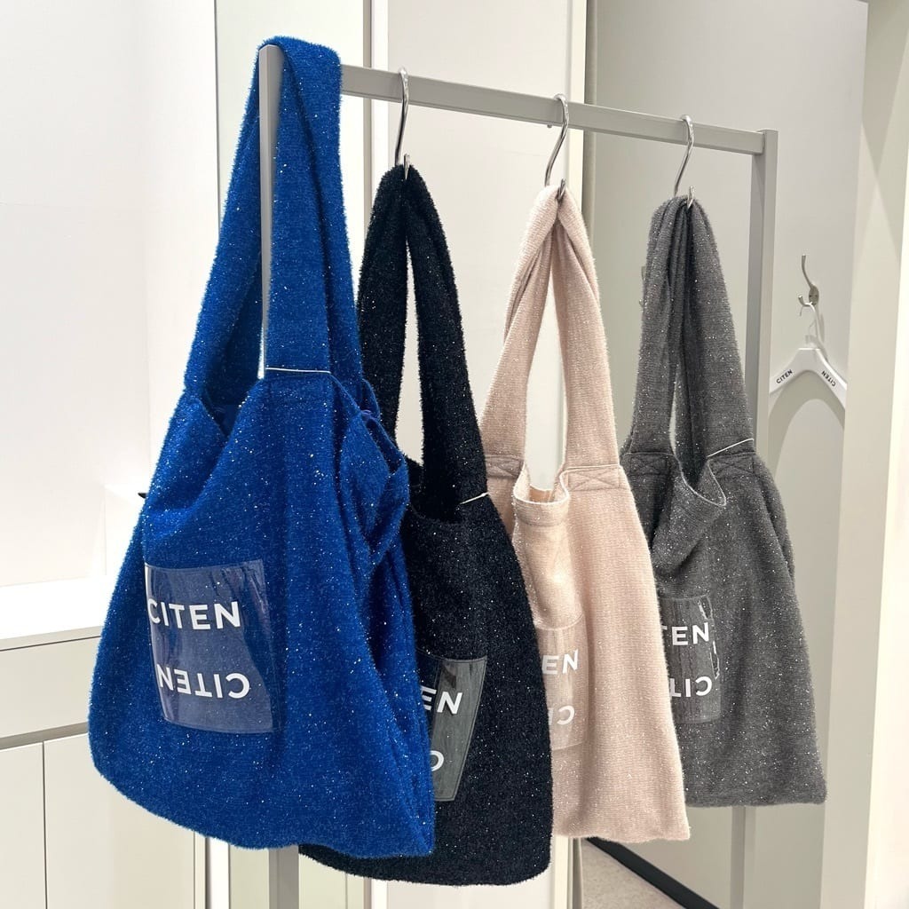 預購┃日本 CITEN 金蔥 透明LOGO 雙層 托特包