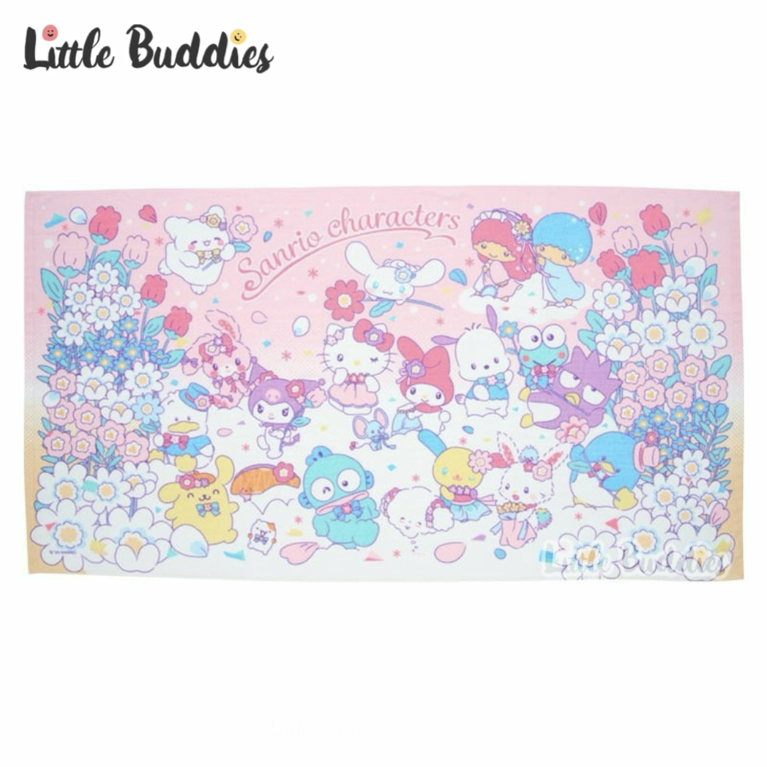 日本 Sanrio 票選大獎系列 - 花花款大毛巾 浴巾