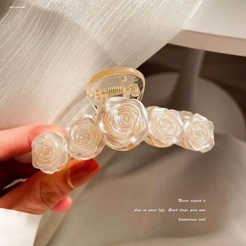 [3 FOR RM10] French Style Creamy Rose Hair Claw