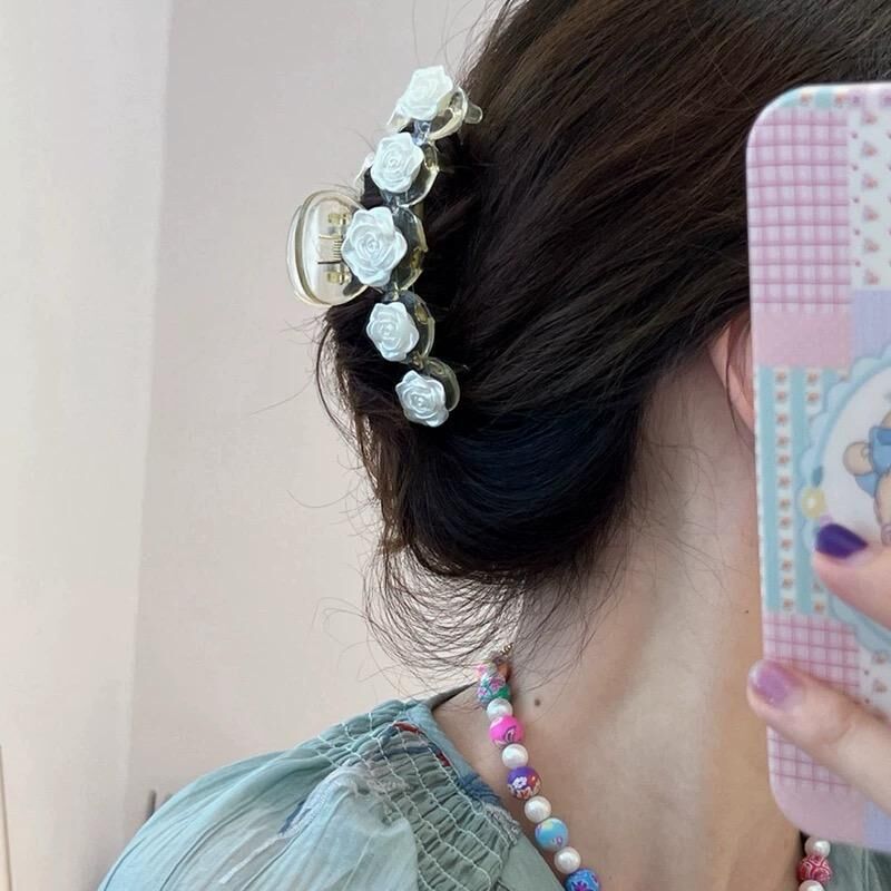 [3 FOR RM10] French Style Creamy Rose Hair Claw