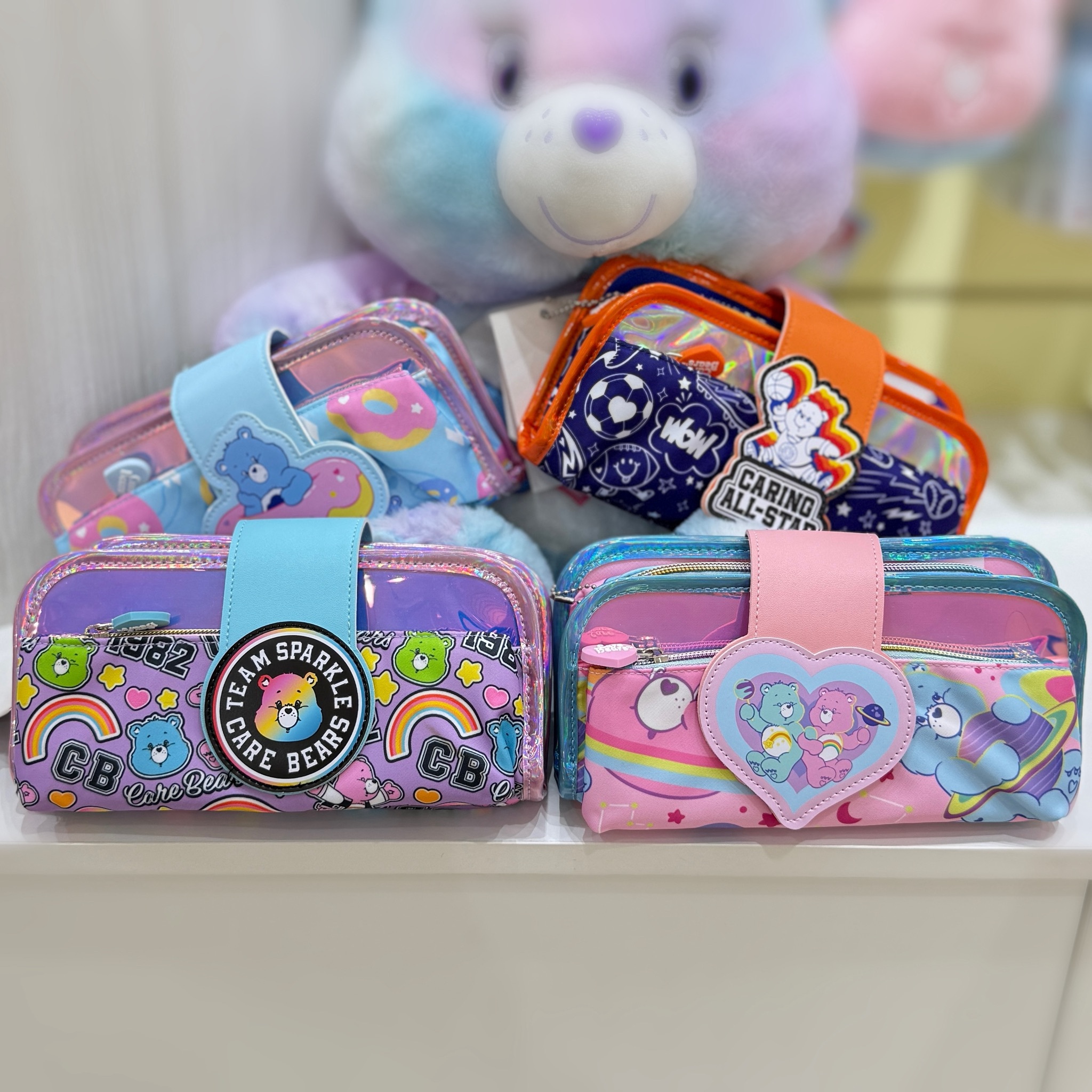 CARE BEARS 彩虹熊 多功能 鉛筆盒 筆袋 雷射光邊框 代購
