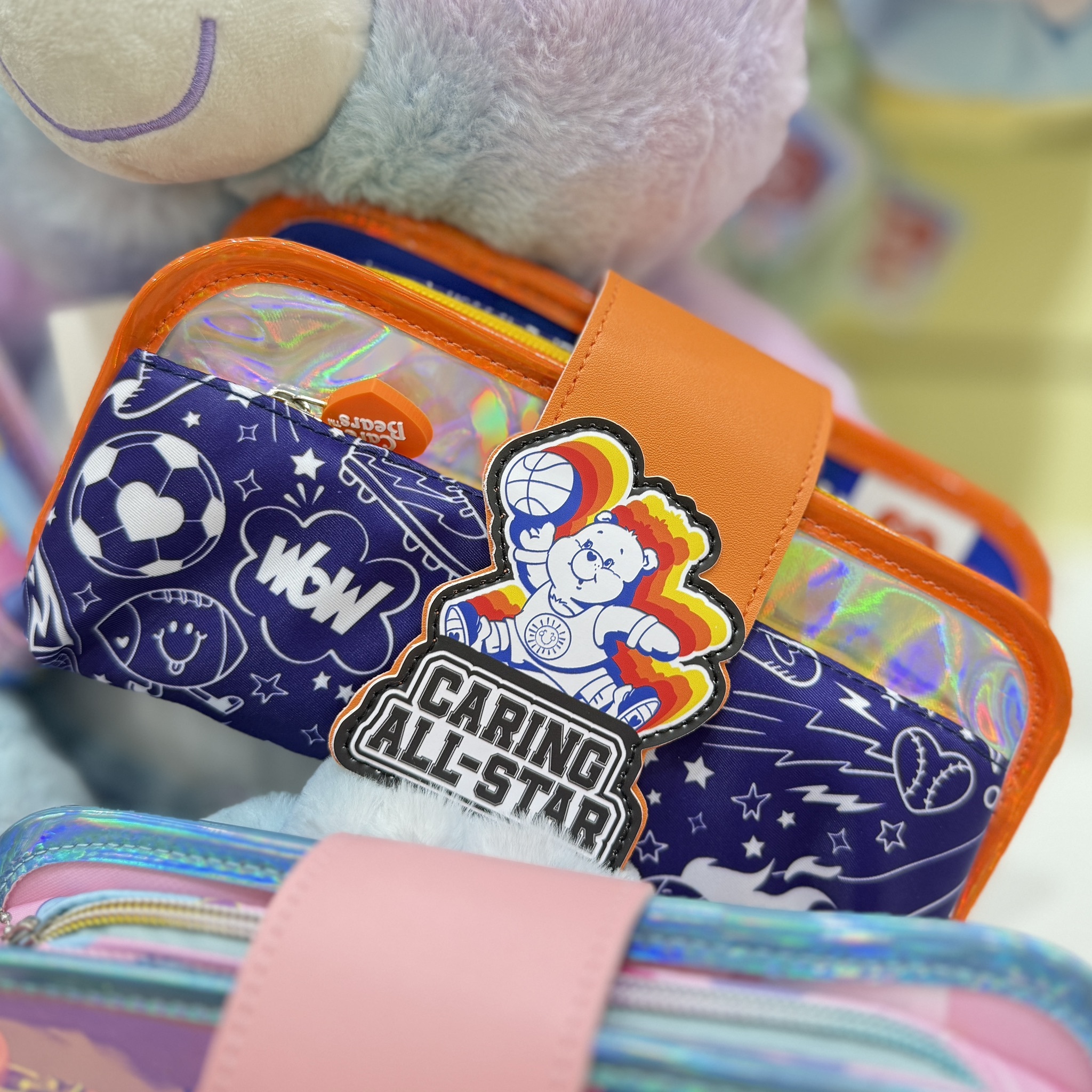 CARE BEARS 彩虹熊 多功能 鉛筆盒 筆袋 雷射光邊框 代購