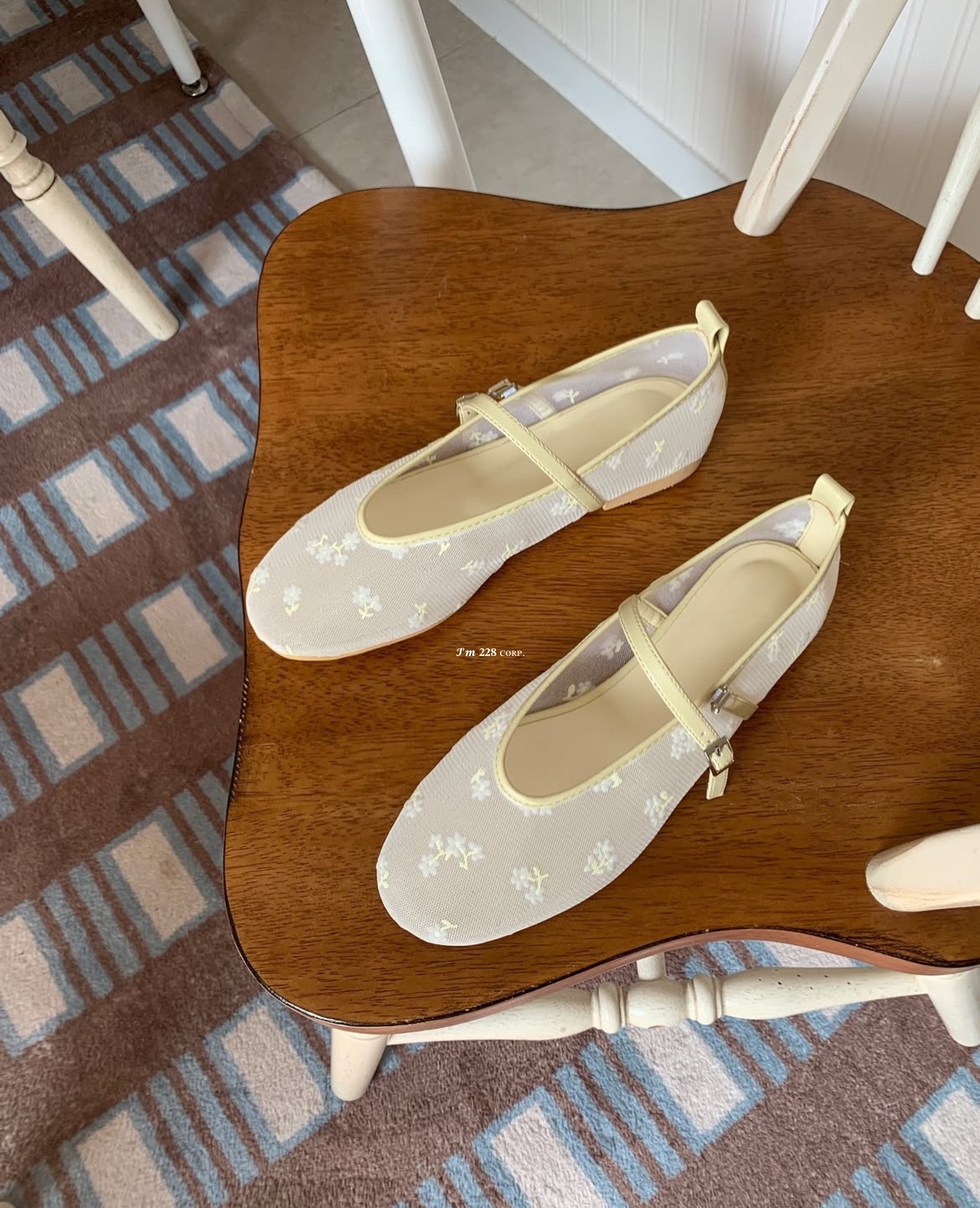 #228N466 Floral𓍯 see through Mary Jane