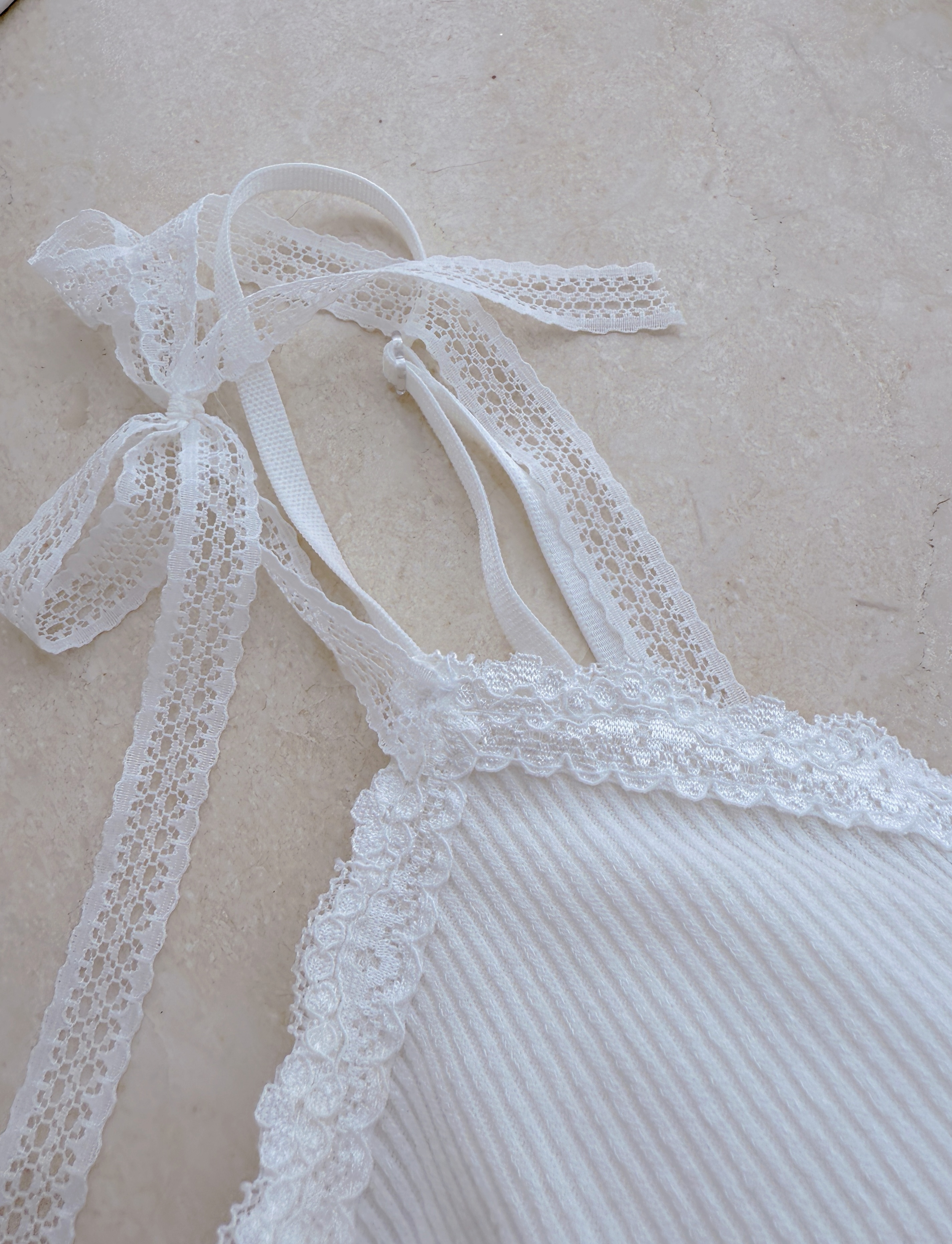 *BJ2 MADE SERIES* THE COTTON CROSS LACE CAMI BRA TOP LIVE 0621