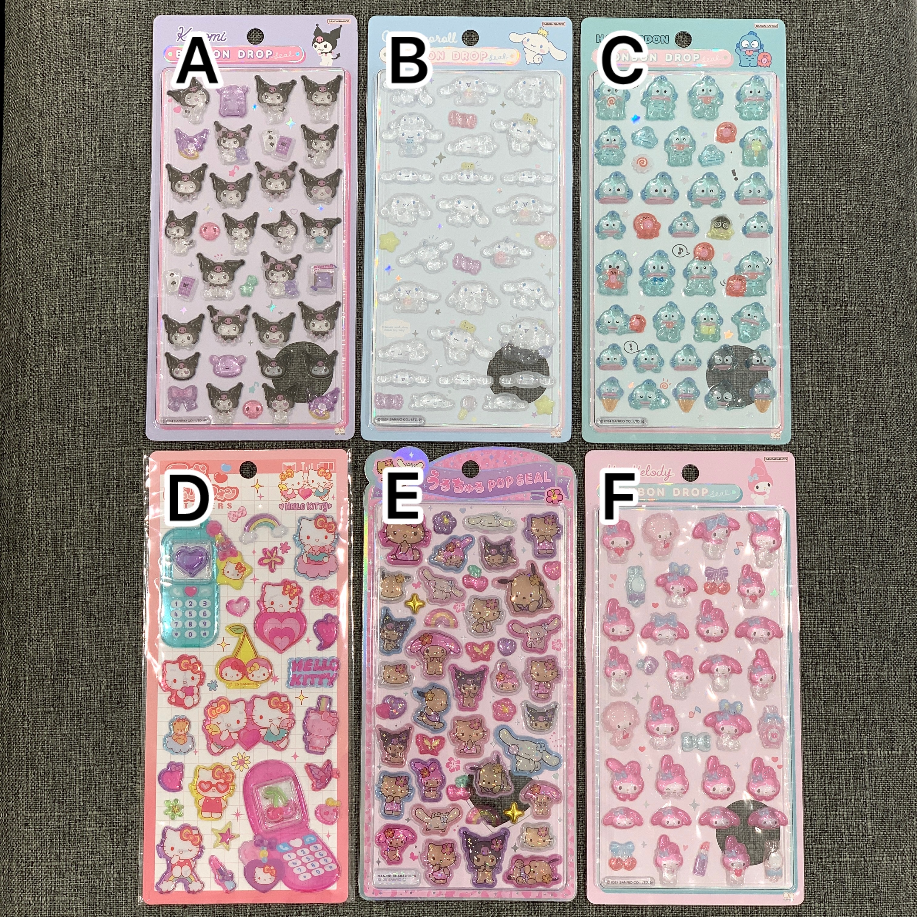 🇯🇵日本連線商品 Sanrio 三麗鷗 造型立體貼紙(6kinds)