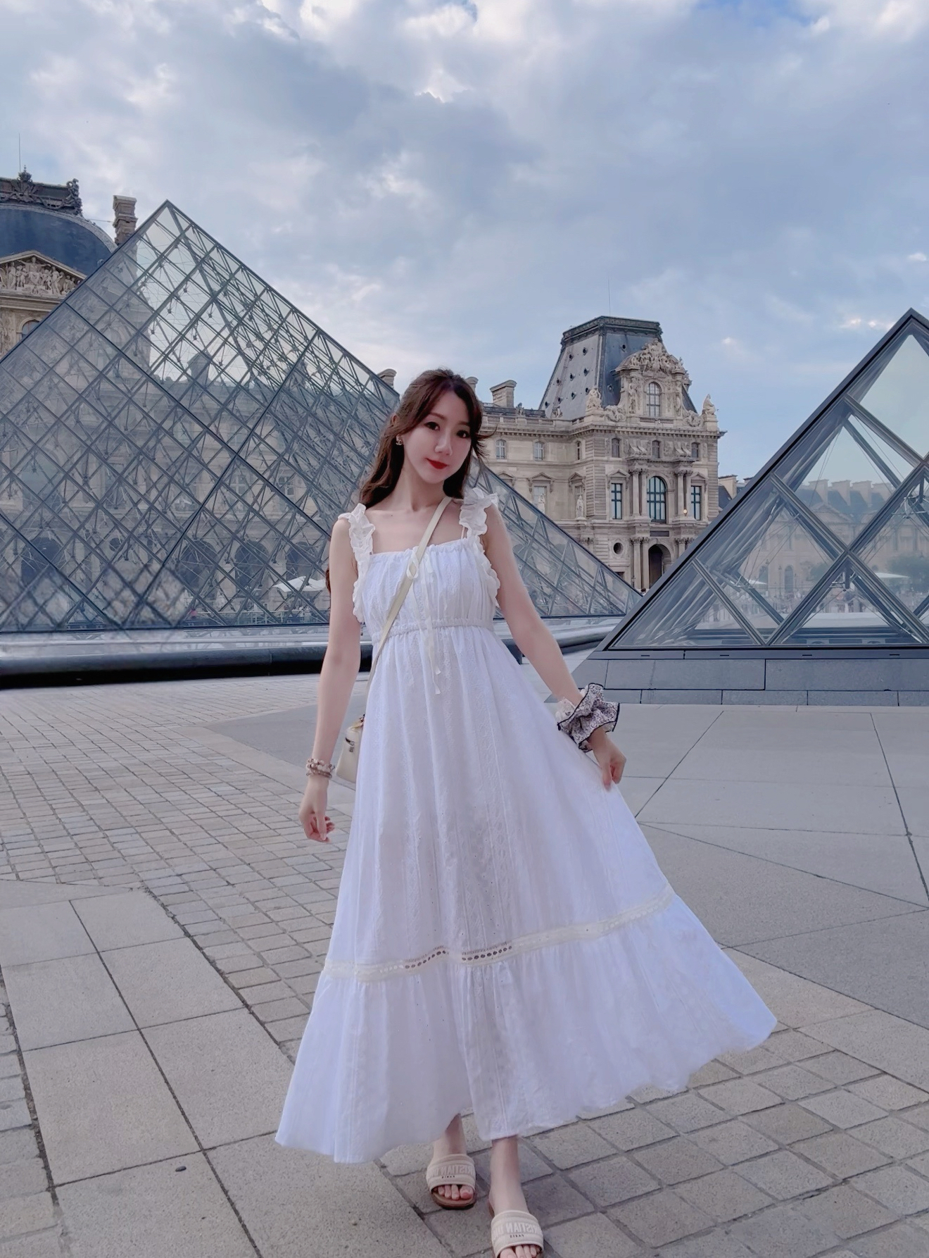 *BJ2 MADE SERIES* THE WHITE EMBROIDERY RIBBON FLOWERY ONE PIECE LIVE 0621