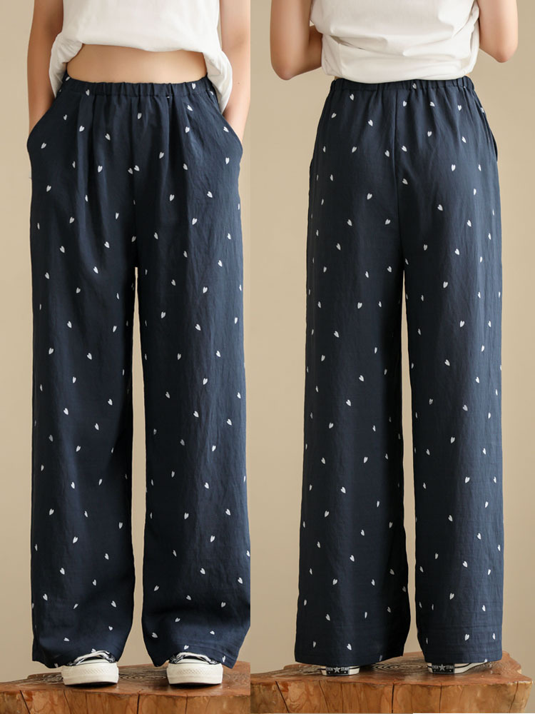 日系 愛心涼風褲