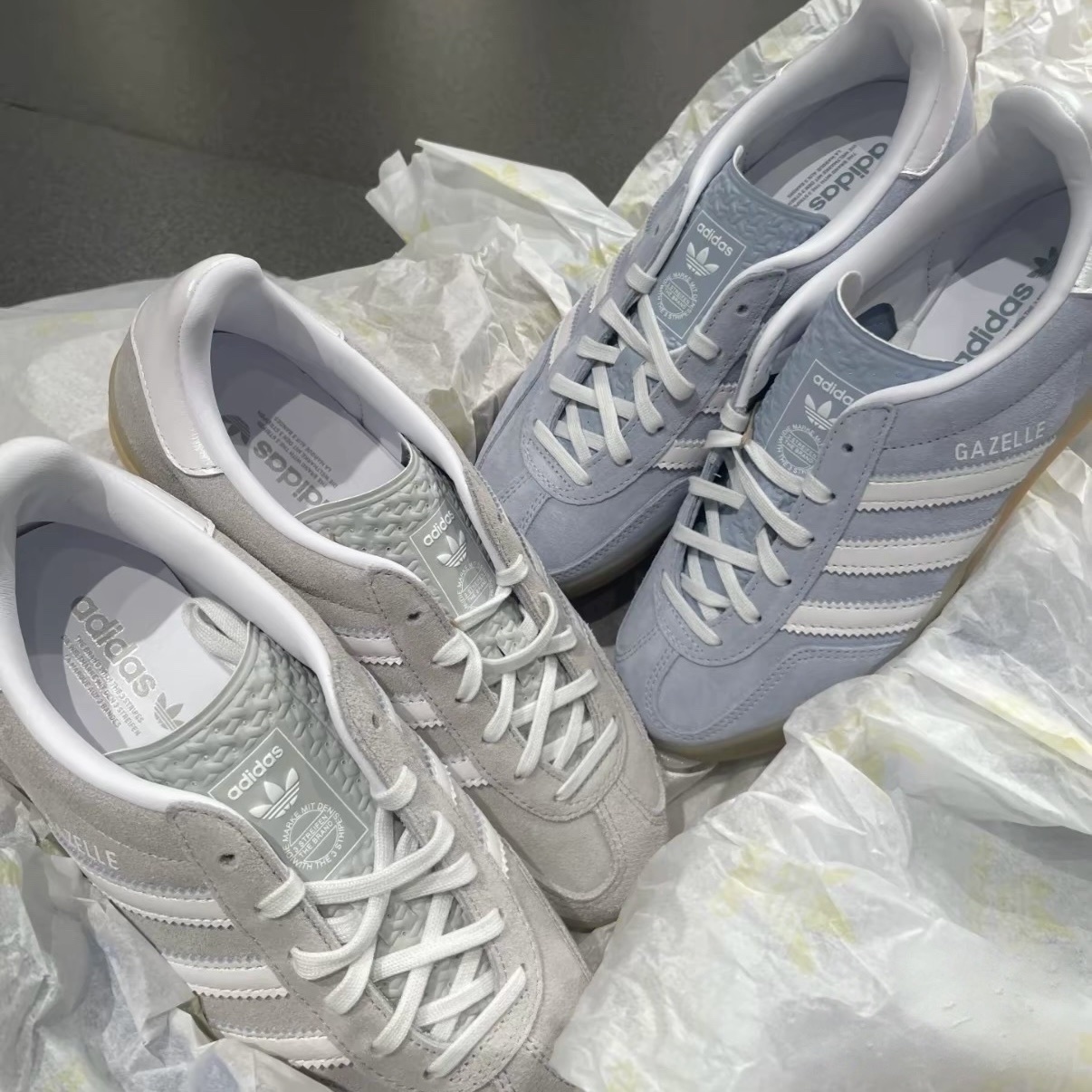 宋雨琦同款 adidas Originals Gazelle Indoor W w grau 德訓鞋 女鞋  JQ7008 JQ7009