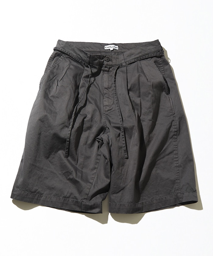 日本CAHLUMN Extra Long Staple Organic Cotton 2 Tuck Chino Shorts