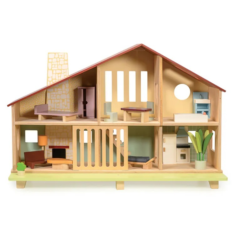 【美國 Mentari 木製玩具】雪松山林度假屋