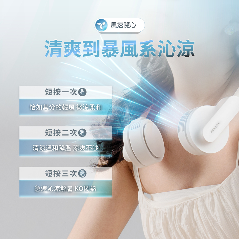 #現貨 山水 x DG7775 MUNICHI 沐尼黑 極冷掛脖風扇 空調級製冷晶片 移動冷氣機