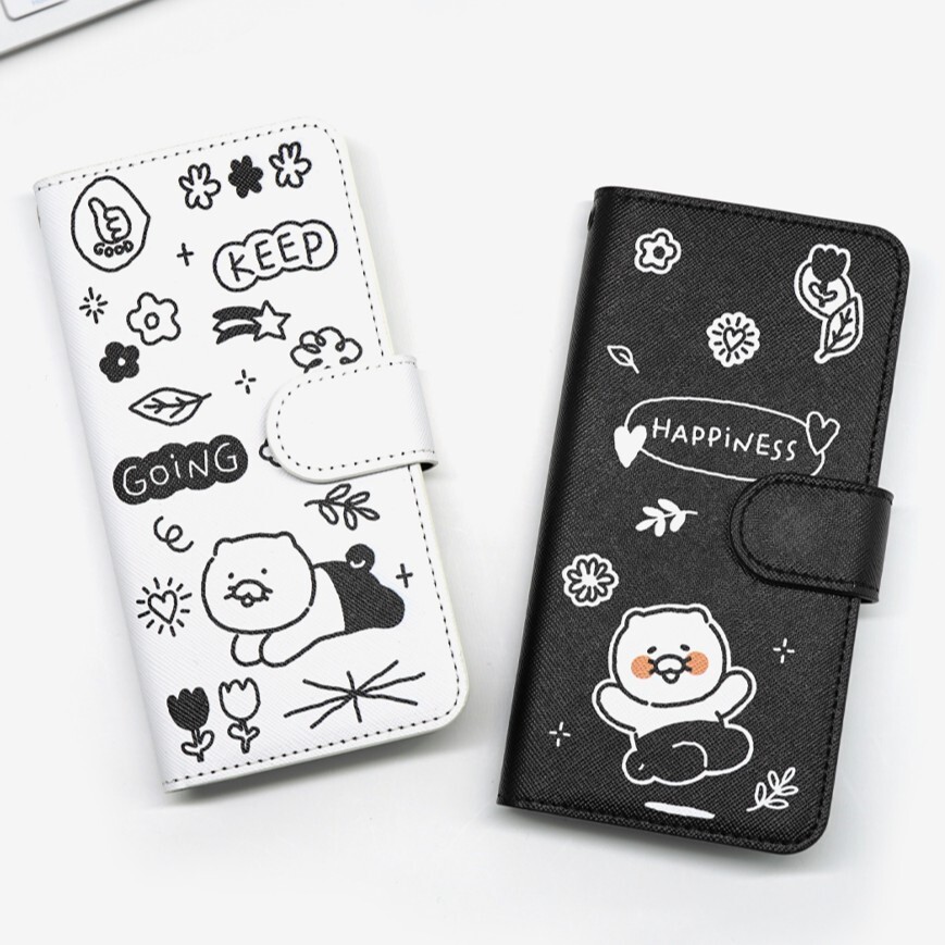 Kakao Friends - Leather Card Case - 翻蓋皮革插卡槽手機保護殼 S2