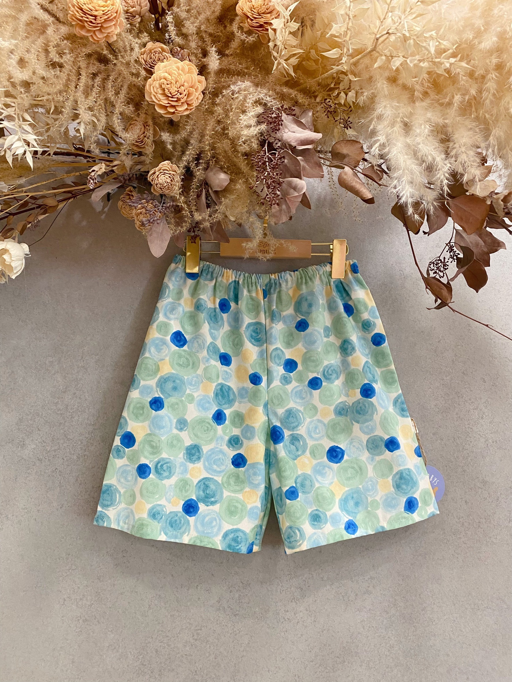 藍綠泡泡 短褲(140)
