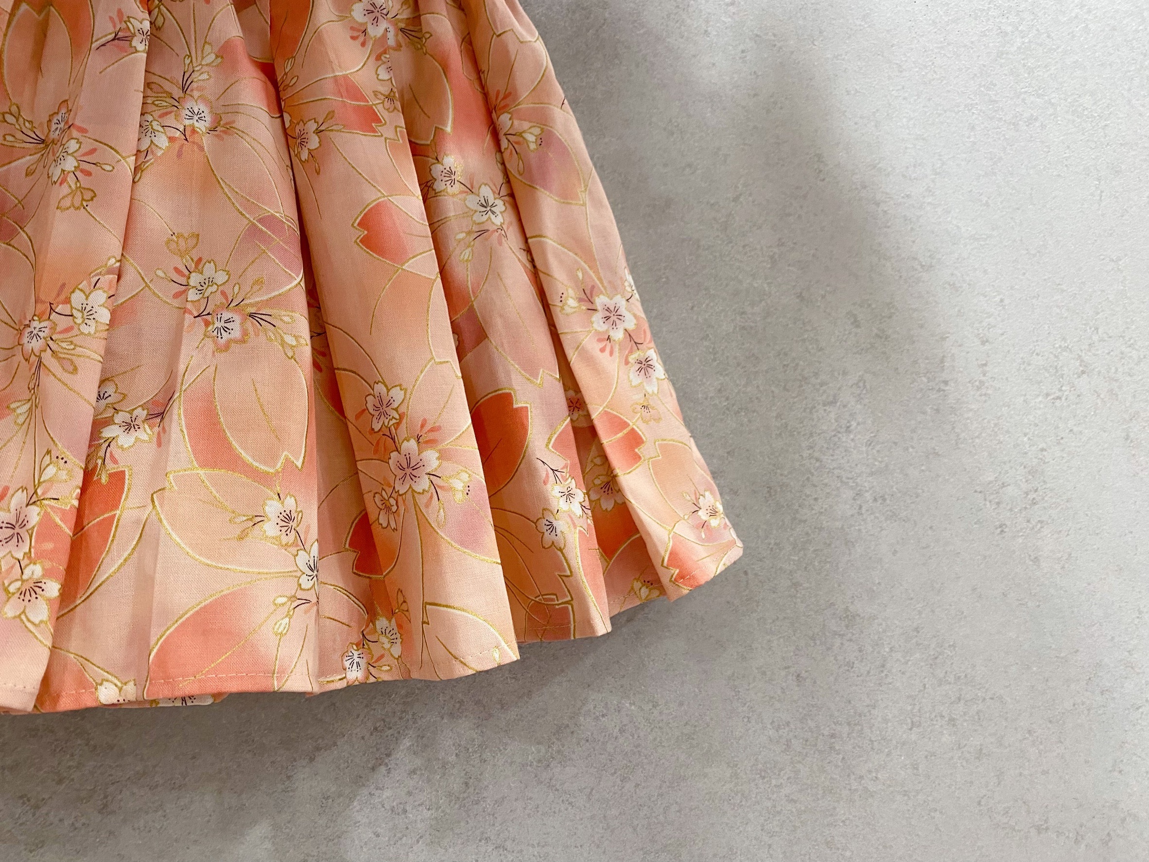 燙金粉櫻花 百摺褲裙(120)