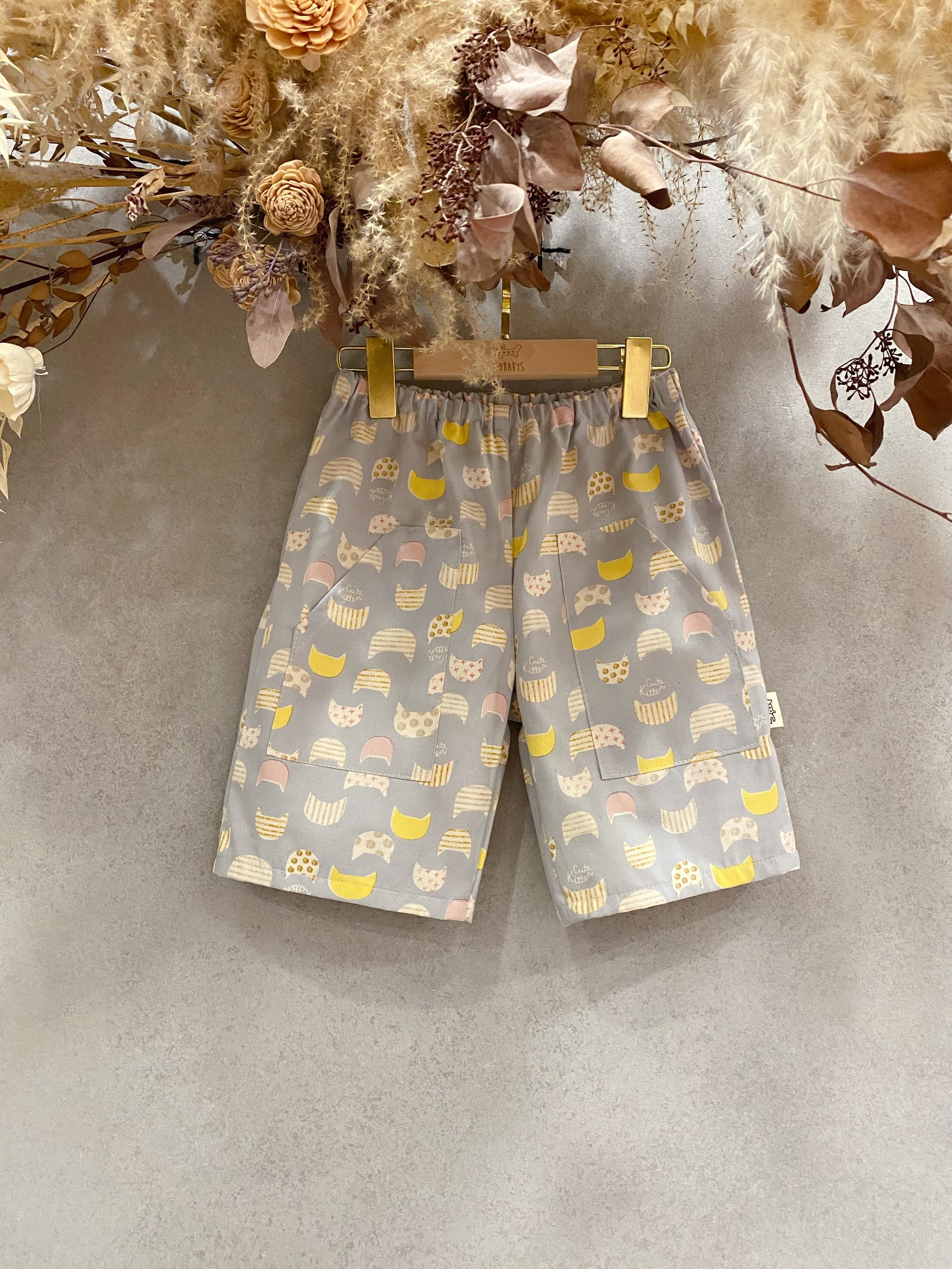 貓貓 斜口袋短褲(120)