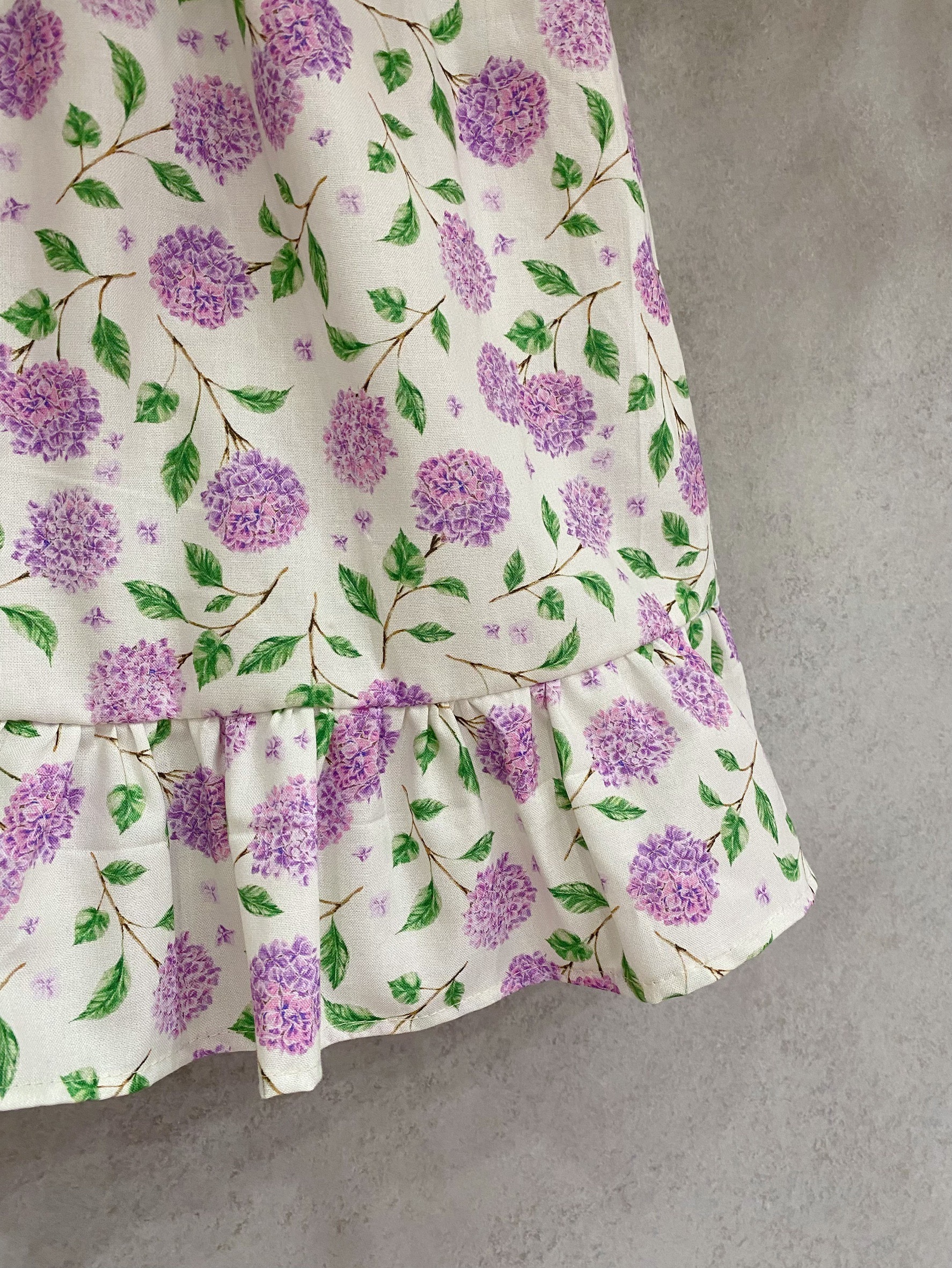 紫繡球 短袖宮廷蛋糕洋裝(110)