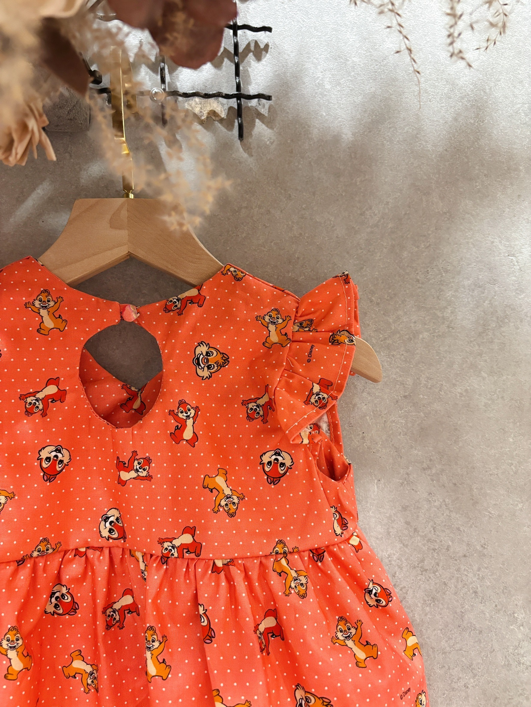 橘紅奇奇蒂蒂 高腰洋裝(100)