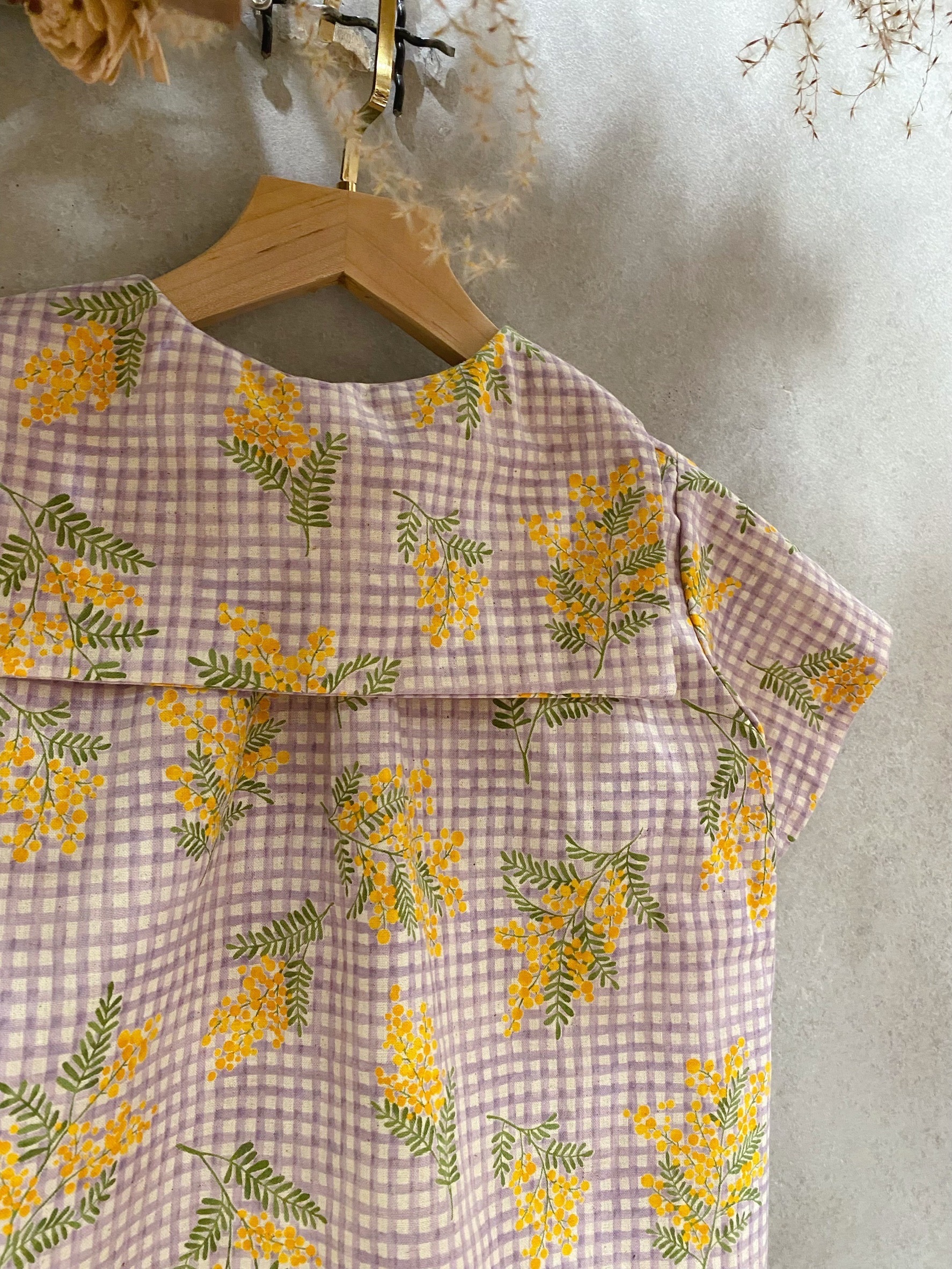 紫格金合歡 海軍領短袖上衣(120)