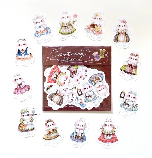 Pei+Pei．小鈴鐺服裝舖 貼紙包(12入)